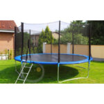 Trampolino tappeto elastico esterno da giardino Jumping Diametro 245cm con SCALETTA e RETE DI PROTEZIONEE