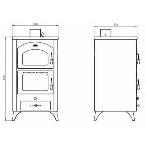 Stufa a Legna con Forno FG R 14,2kW ECO DESIGN 2022 EEK-A